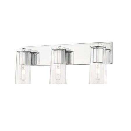 Z-Lite Titus 3 Light Vanity, 24in. W x 9.5in. H, Chrome 826-3V-CH